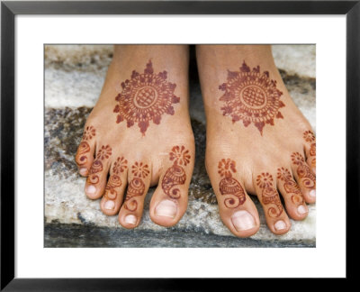 Henna Painting On Feet Of Young Girl by Anders Blomqvist Pricing Limited Edition Print image