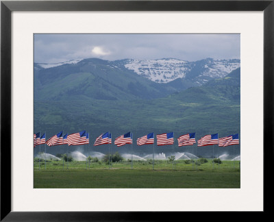American Flags Honoring Veterans Of Foreign Wars Fly On Memorial Day, Utah by James P. Blair Pricing Limited Edition Print image
