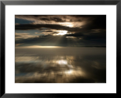 Sun Rays At Sunset In Chatam Strait, Motion Blur, Alaska by Ralph Lee Hopkins Pricing Limited Edition Print image