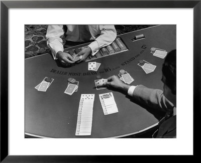 Blackjack Is A Moneymaking Gambling Game In The Gambling Halls by J. R. Eyerman Pricing Limited Edition Print image