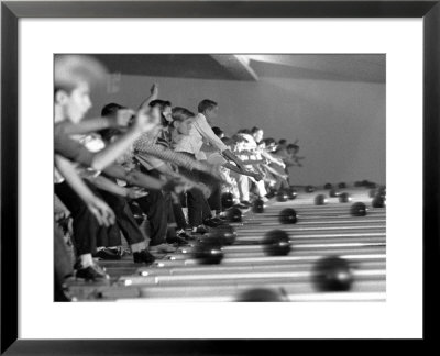 Boys Competing In Junior League Bowling Game by Ralph Crane Pricing Limited Edition Print image