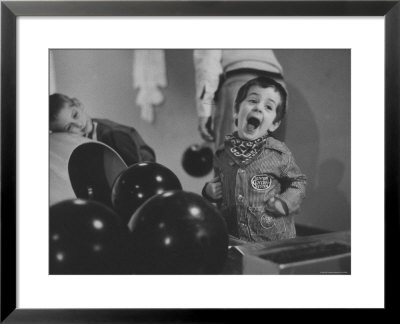Howie Samuels Jr. And Sister Bobby Listening For The Ball Return At Arrowhead Bowling Alley by George Silk Pricing Limited Edition Print image