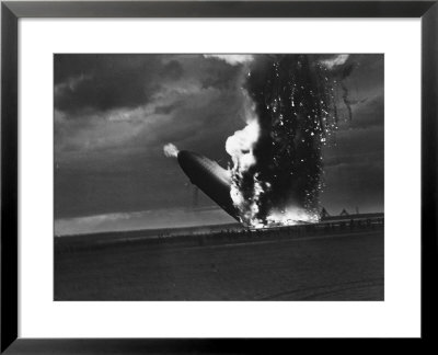 Hindenburg Zeppelin Bursting Into Flames While Attempting To Land After 37Th Ocean Crossing by Arthur Cofod Pricing Limited Edition Print image