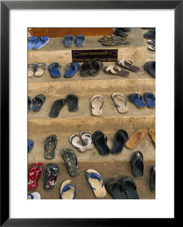 Thailand, Chiang Mai, Shoes Outside A Temple by Steve Vidler Pricing Limited Edition Print image