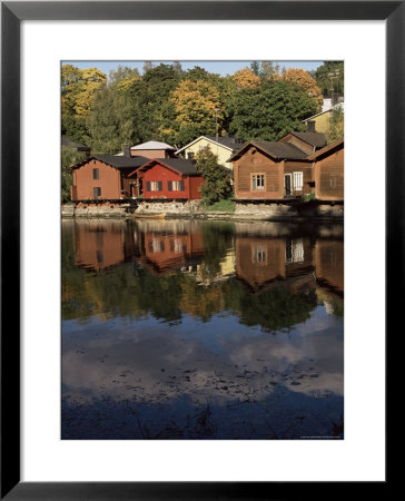 Fishermen's Houses And Boat Sheds, River Porvoo, Porvoo (Borga), Finland, Scandinavia by Ken Gillham Pricing Limited Edition Print image