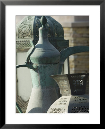 Old Arabian Coffee Pot And Jars, Dubai, United Arab Emirates, Middle East by Amanda Hall Pricing Limited Edition Print image