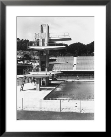 Diving Board Of An Olympic Sized Swimming Pool In A Sporting Facility by A. Villani Pricing Limited Edition Print image