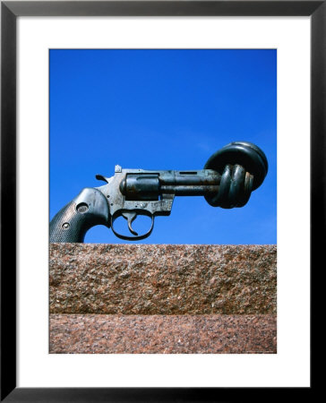 Tied Up Gun Peace Sculpture, Malmo, Skane, Sweden by Martin Lladó Pricing Limited Edition Print image