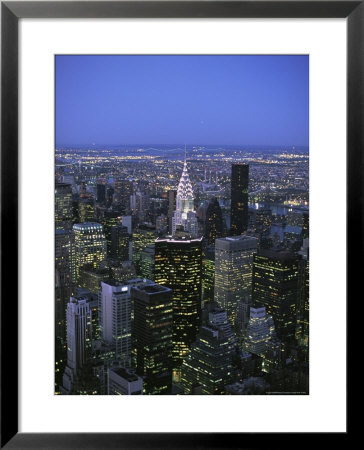 Night View Of The Manhattan Skyline From The Empire State Building by Todd Gipstein Pricing Limited Edition Print image