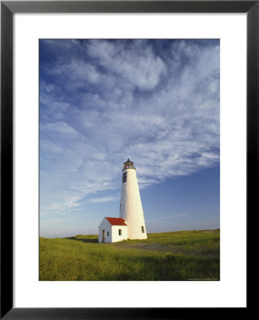 Sky Full Of Wispy Clouds Over The Great Point Lighthouse by Michael Melford Pricing Limited Edition Print image