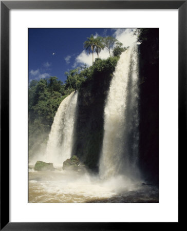 Sisters Falls, Part Of The Iguazu National Park Falls System, Sisters Falls, Iguazu, Argentina by Marcia Kebbon Pricing Limited Edition Print image