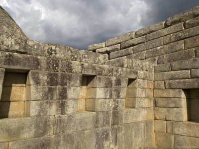 Niches In Inca Stone Walls Showing Craftsmanship, Machu Picchu, Peru by Dennis Kirkland Pricing Limited Edition Print image