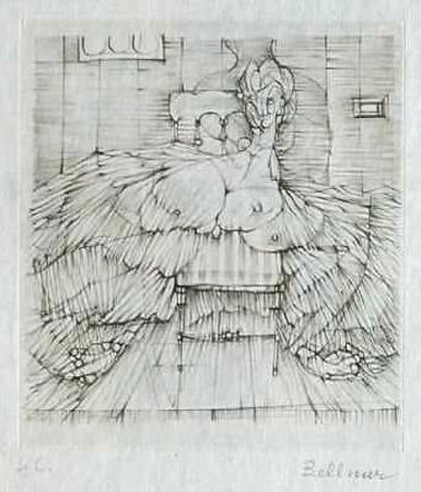 Nu Sur Chaise Rayee by Hans Bellmer Pricing Limited Edition Print image