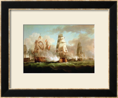 Neptune Engaged, Trafalgar, 1805 by J. Francis Sartorius Pricing Limited Edition Print image