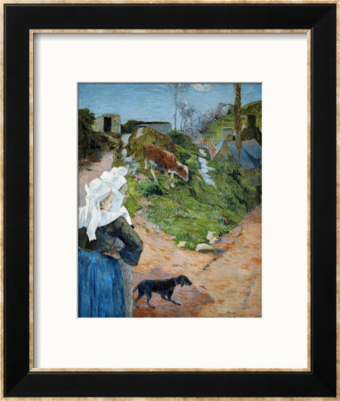 Women Of Brittany And Calf, 1888 by Paul Gauguin Pricing Limited Edition Print image
