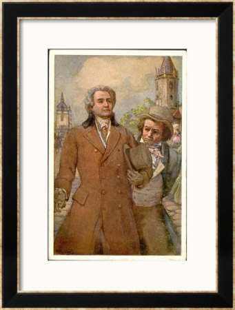 Ludwig Van Beethoven With Goethe At Teplitz by A. Karpellus Pricing Limited Edition Print image