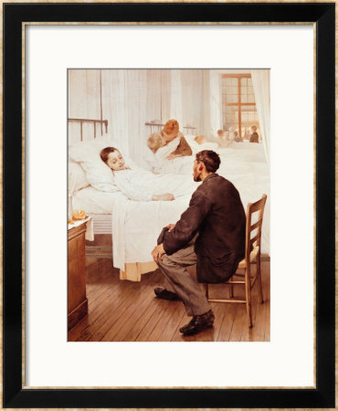 Visiting Day At The Hospital, 1889 by Jules Jean Geoffroy Pricing Limited Edition Print image