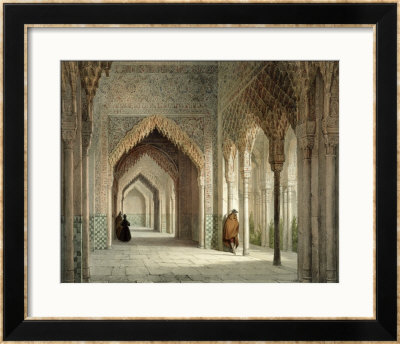 The Court Room Of The Alhambra, Granada, 1853 by Leon Auguste Asselineau Pricing Limited Edition Print image