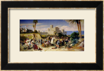 The Taking Of Beirut By The Crusaders In 1197, 1842 by Alexandre-Jean-Baptiste Hesse Pricing Limited Edition Print image