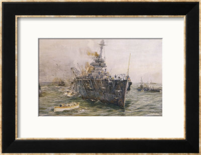 Audacious' One Of The Most Powerful Members Of The Allied Fleet Is Sunk By A German Mine by William Lionel Wyllie Pricing Limited Edition Print image