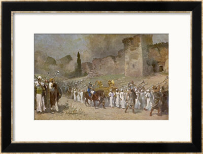 The Israelites Led By Joshua And Helped By God Destroy Jericho by Robert Leinweber Pricing Limited Edition Print image