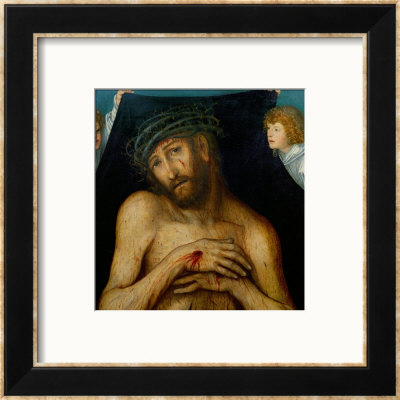 Christ With The Crown Of Thorns (Der Schmerzensmann), Oil On Wood (1515) by Lucas Cranach The Elder Pricing Limited Edition Print image