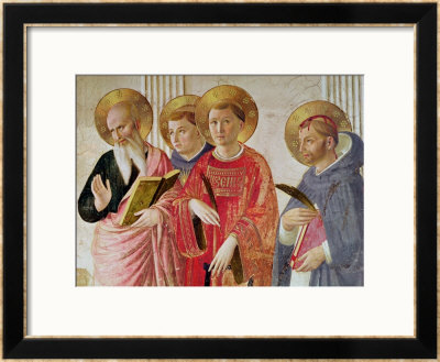 Madonna Of The Shadow, Detail Of Saints John The Evangelist by Fra Angelico Pricing Limited Edition Print image