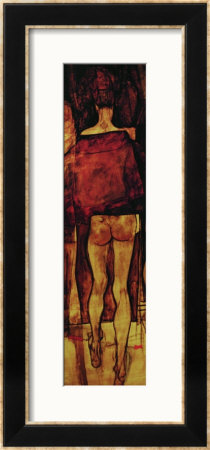 Female Nude, Rear View With Shawl, Fragment by Egon Schiele Pricing Limited Edition Print image