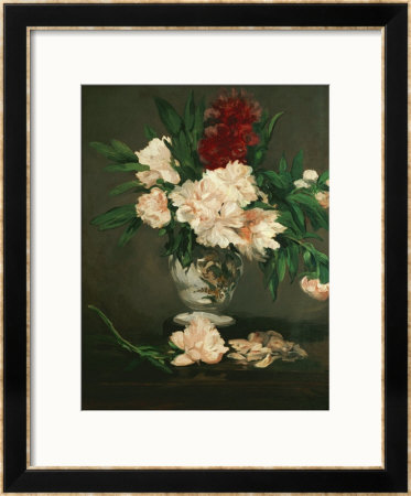 Vase With Peonies On A Pedestal, 1864 by Édouard Manet Pricing Limited Edition Print image