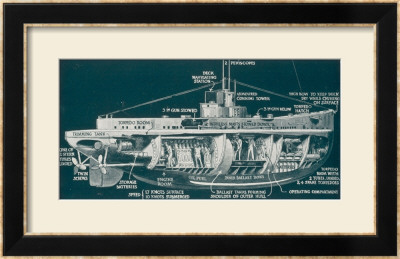 The U-30 Class Of Untersee- Boot The Type Most Generally Used For Attacks On Shipping by S. Clatworthy Pricing Limited Edition Print image