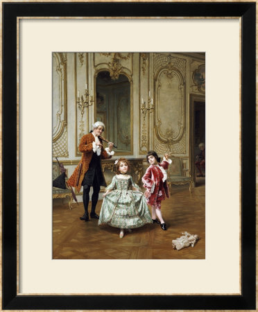 The Dancing Lesson by Charles-Edouard Delort Pricing Limited Edition Print image