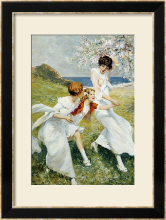 A Spring Day By The Seashore by Rene Lelong Pricing Limited Edition Print image