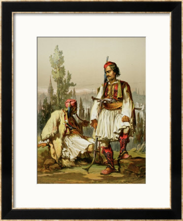 Albanians, Mercenaries In The Ottoman Army, Published By Lemercier, 1857 by Amadeo Preziosi Pricing Limited Edition Print image