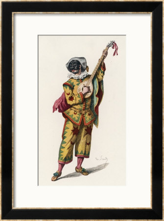 Trivelino Playing The Mandolin by Maurice Sand Pricing Limited Edition Print image