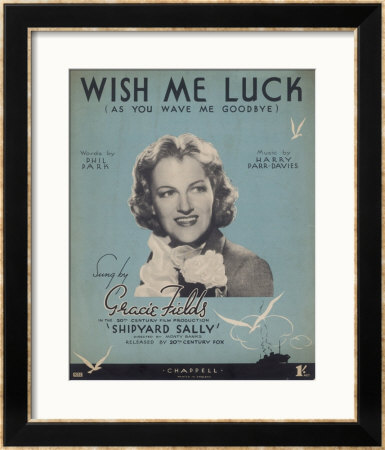 Gracie Fields English Singer And Actress Wish Me Luck As You Wave Me Goodbye by Phil Park Pricing Limited Edition Print image