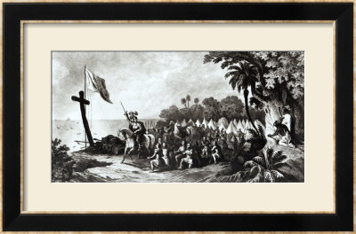 The Landing At Tampa Bay: De Soto And His Followers Swearing To Conquer Or Die by R. Telfer Pricing Limited Edition Print image