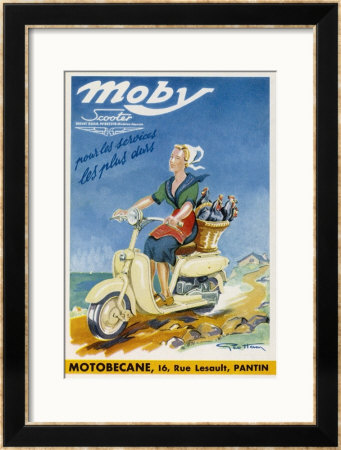 The Moby By Motobecane Takes A French Countrywoman To Market by Geo Ham Pricing Limited Edition Print image