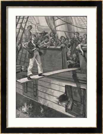 Making Their Captives Walk The Plank Is A Favourite Pastime Of Pirates by Alfred Pearse Pricing Limited Edition Print image
