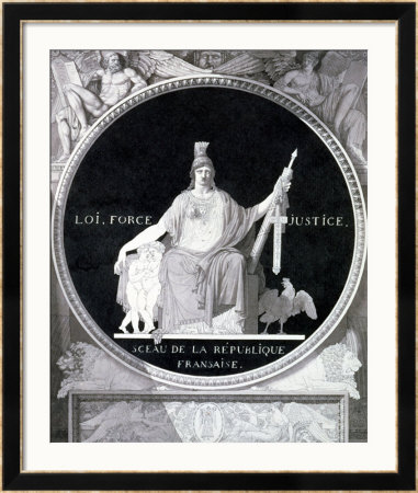 Law, Strength, Justice: Seal Of The French Republic, Circa 1797-99 by Jean Guillaume Moitte Pricing Limited Edition Print image