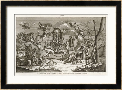 Satan Presides While Dancers Cavort Before Him by Bernard Picart Pricing Limited Edition Print image