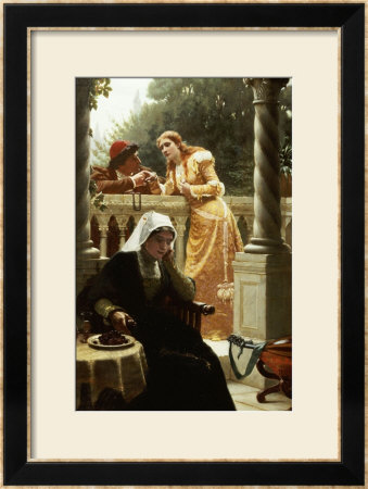 A Stolen Interview, 1888 by Edmund Blair Leighton Pricing Limited Edition Print image