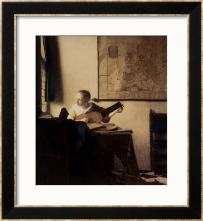 Woman With A Lute, Circa 1664 by Jan Vermeer Pricing Limited Edition Print image