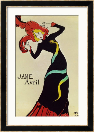 Dancer Jane Avril, Poster by Henri De Toulouse-Lautrec Pricing Limited Edition Print image