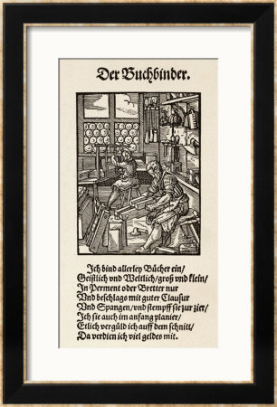Interior Of A German Book- Binding Workshop by Jos Amman Pricing Limited Edition Print image