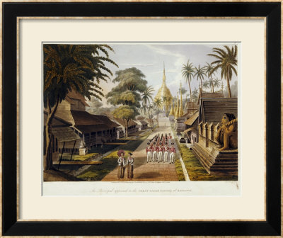 Great Dagon Pagoda, Rangoon, Burma, 1825-1826 by George Hunt Pricing Limited Edition Print image