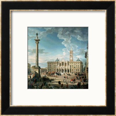 The Piazza Santa Maria Maggiore, 1752 by Giovanni Paolo Pannini Pricing Limited Edition Print image