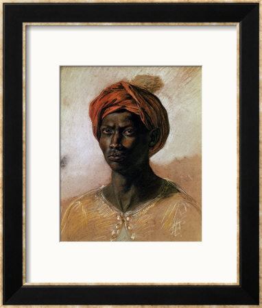 Portrait Of A Turk In A Turban, Circa 1826 by Eugene Delacroix Pricing Limited Edition Print image