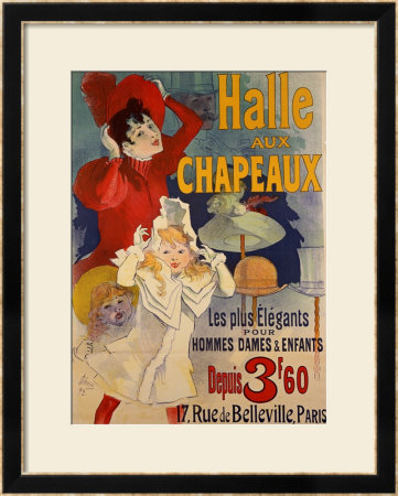 Halle Aux Chapeaux, Circa 1892 by Jules Cheret Pricing Limited Edition Print image