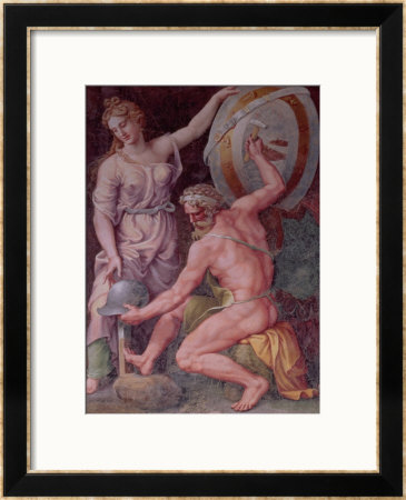 Vulcan Forging The Armour Of Achilles by Giulio Romano Pricing Limited Edition Print image