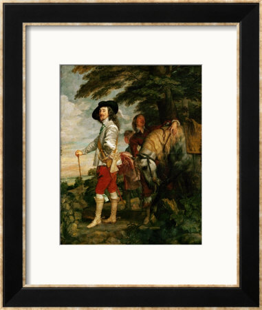 Charles I, King Of England During A Hunting Party by Sir Anthony Van Dyck Pricing Limited Edition Print image